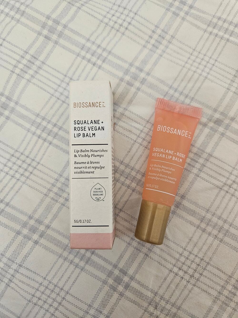 Biossance Squalane + Rose Vegan Lip Balm 15g/0.52oz NIB